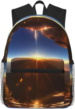 Shining Overlook Print Comfortable Backpack,Your Essential Casual Travel Bag For Outdoor Adventures, SB-122