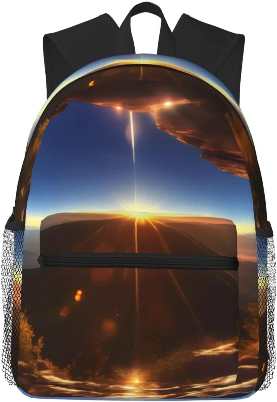 Shining Overlook Print Comfortable Backpack,Your Essential Casual Travel Bag For Outdoor Adventures, SB-122