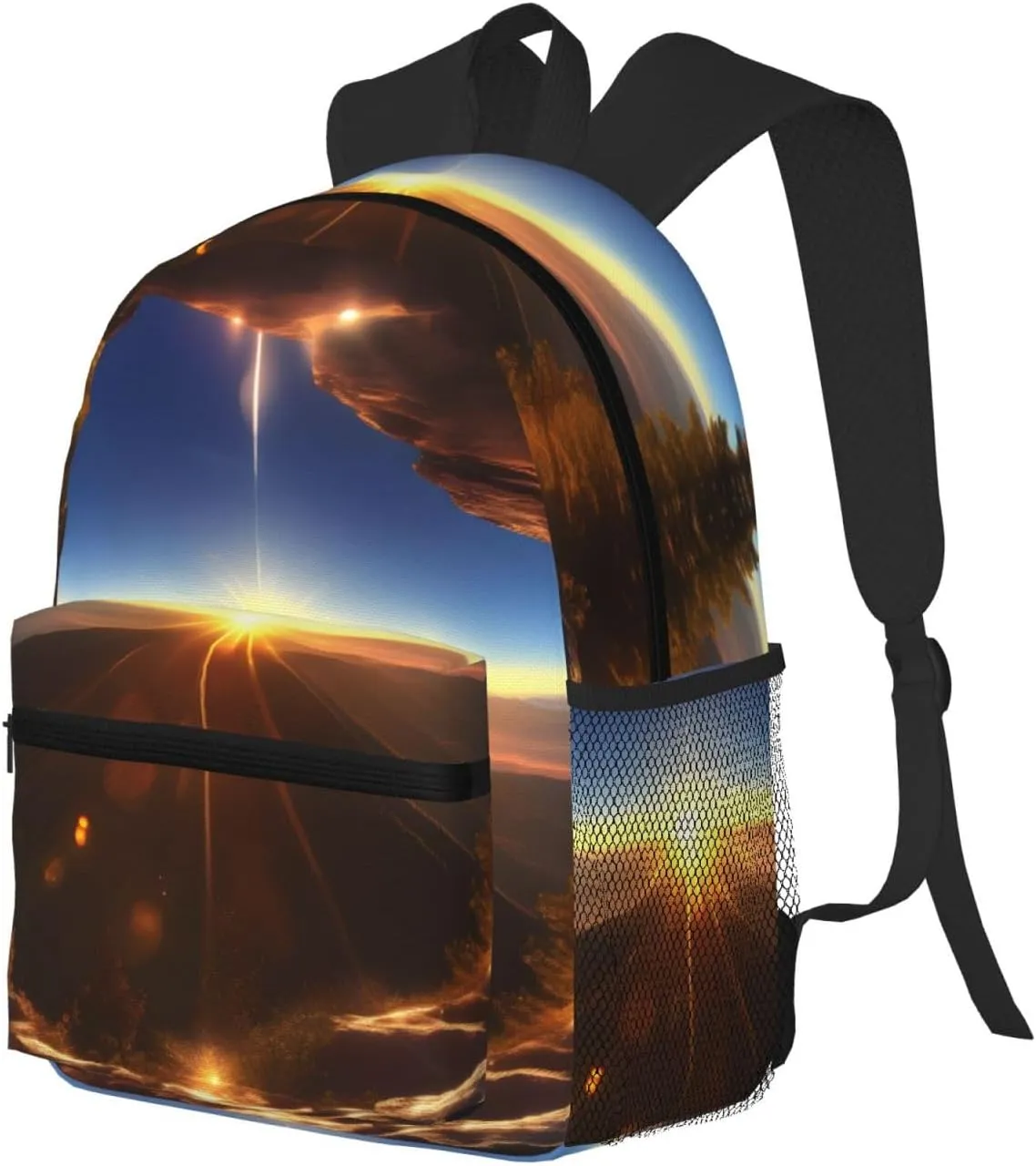 Shining Overlook Print Comfortable Backpack,Your Essential Casual Travel Bag For Outdoor Adventures, SB-122
