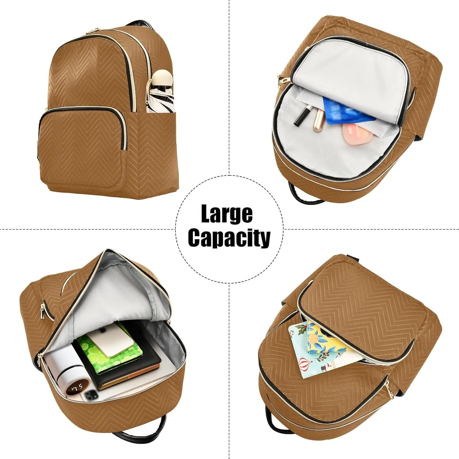 Sinestour Camel Backpack Purse Lightweight Shoulder Bag Fashion Travel Backpack Handbags for Women Ladies Work Teenage