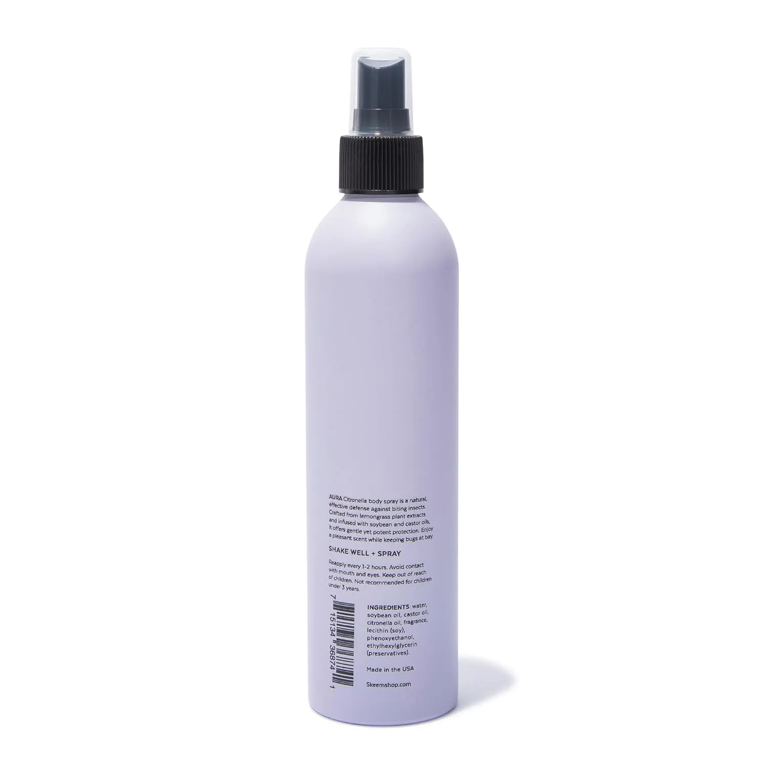 Skeem Aura Citronella Body Spray 8 oz, Lavender - Easy To Use Natural Spray, Family Friendly