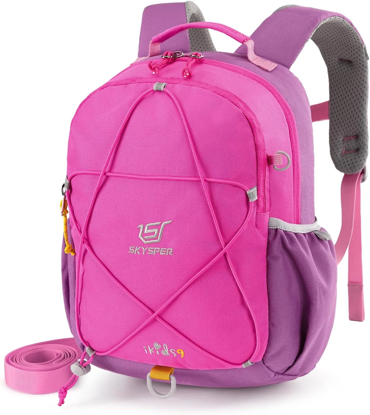 SKYSPER Toddler Backpack with Leash for Boys Girls Kids Travel Backpack Preschool Kindergarten Backpack for Outdoor Day Trips(Pink)