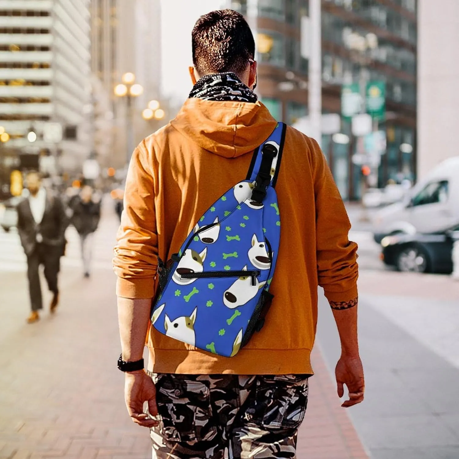 Sling Shoulder Backpack for Men Women Anti-Theft Multipurpose Travel Backpack Camping Outdoor Bag, A Brood Of Chickens Art Crossbody Daypacks Shoulder Packs
