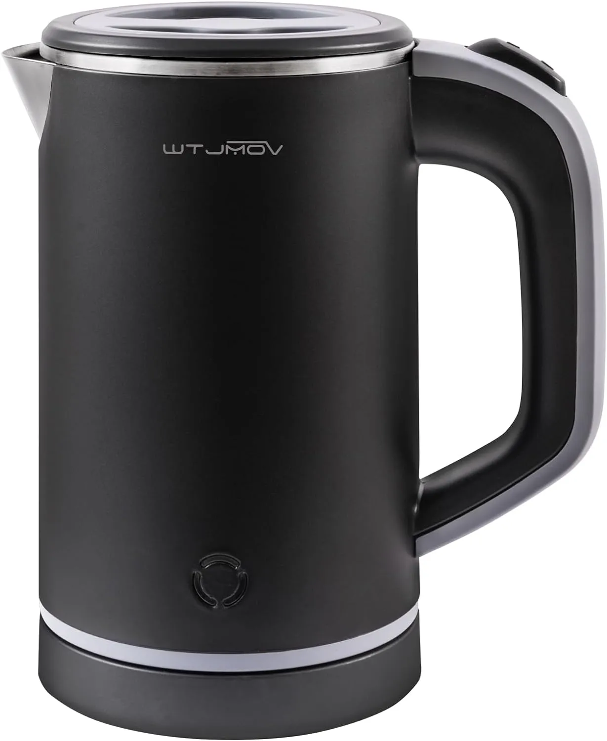 Small Kettle Electric, 0.8L Double Wall Portable Travel Kettle with 304 Stainless Steel, 600W Mini Hot Water Boiler with Auto Shut-off, Fast Boil, BPA-Free