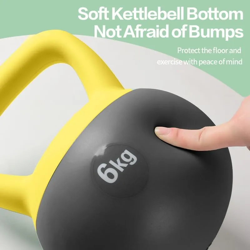 Soft Kettlebell 5lb 10lb 20lb, Strength Training Kettlebells for Womens, Kettle Bell with Iron Sand Filled, Non-Slip Handle Weights for Home Gym Workout