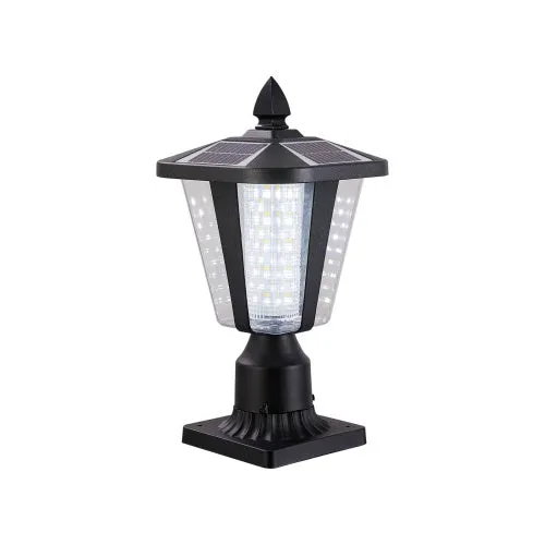 Solar Pillar Headlights With Dimmable LEDs