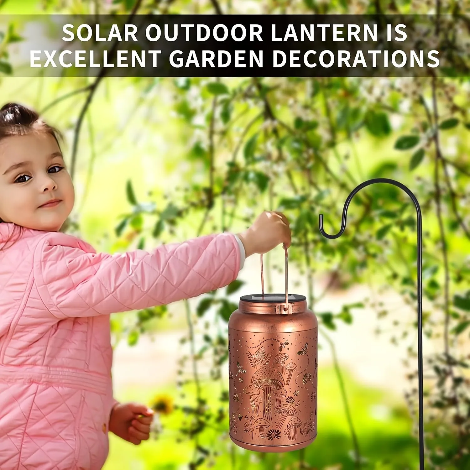 Solar-Powered Mushroom Lantern – Enchanting Outdoor Glow