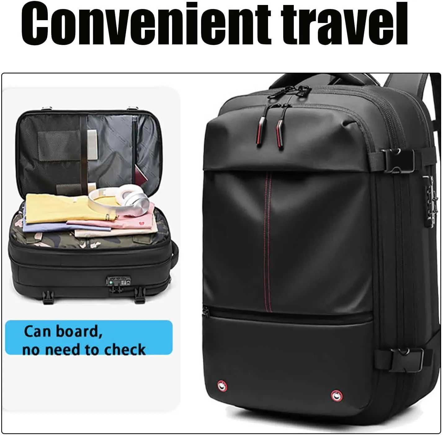 Spacevac Pro Backpack, Spacevac Backpack with Pump, Vacuum Compression 60 Liters Expandable Travel Backpacks (Blue)