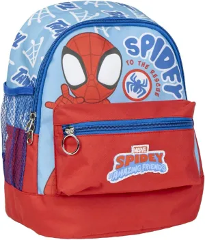 Spidey Trekking Style Backpack - Blue and Red - 23 x 27 x 15 cm - Made with Polyester - Various Pockets - Adjustable Belt and Handles - Original Product Designed in Spain, multicoloured, Estándar,,