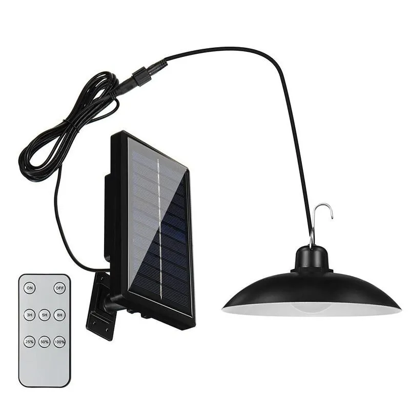 Split Solar Light Chandelier IR Remote Outdoor Solar Wall Lamp with Line Sunlight Powered Emergency Lantern for Garden Street