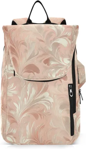 Sporting Goods Tennis Bag Lightweight Rose Gold Vintage Flowers Gym Bags Travel Backpack for Women, Men, Teenagers bolsa de tenis para mujer