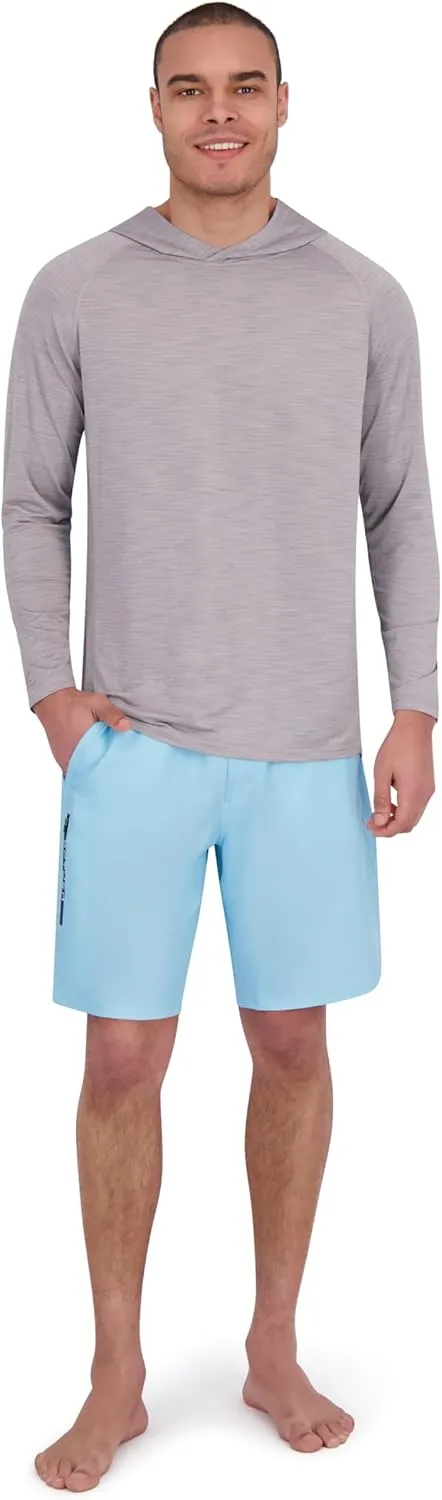 Spyder Men's Hooded Long Sleeve Rashguard – UPF 30  Quick-Dry Swim Shirt for Surfing, Hiking, Gym & Outdoor Sports