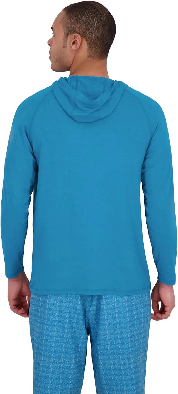Spyder Men's Hooded Long Sleeve Rashguard – UPF 30  Quick-Dry Swim Shirt, Surfing, Hiking, Gym, Outdoor Sports
