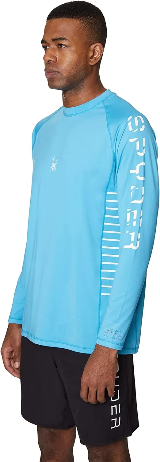 Spyder Men's Long Sleeve Rashguard – UPF , Quick-Dry, Swim Shirt, Surfing, Hiking, Workouts