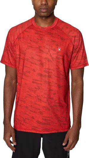 Spyder Men's Short Sleeve Rashguard – UPF , Quick-Dry, Swim Shirt, Surfing, Hiking, Workout
