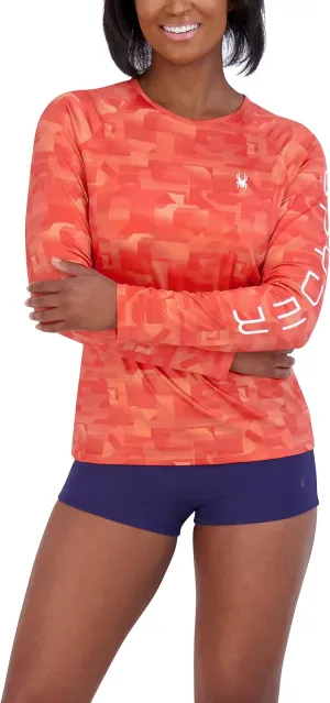 Spyder Women's Long Sleeve Rashguard – Quick-Dry, UPF , Swim Shirt, Beach, Surfing, Hiking, Gym, Yoga