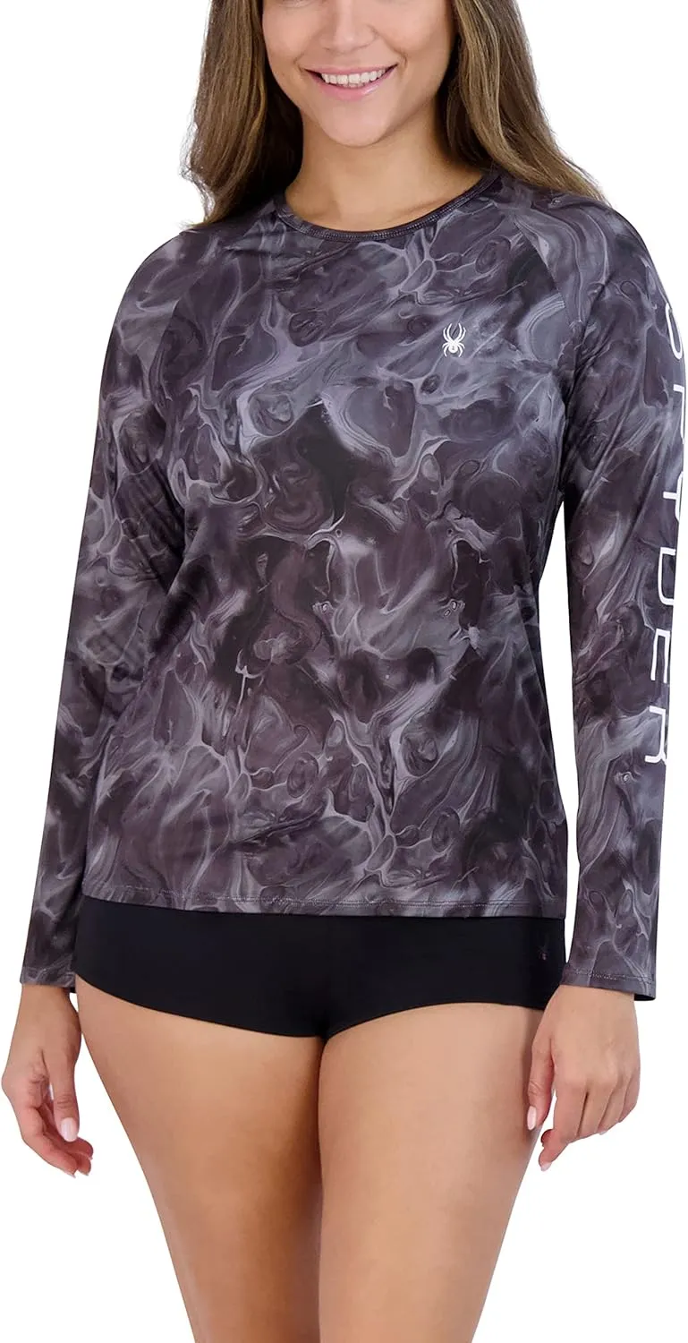 Spyder Women's Long Sleeve Rashguard – Quick-Dry, UPF , Swim Shirt, Beach, Surfing, Hiking, Gym, Yoga