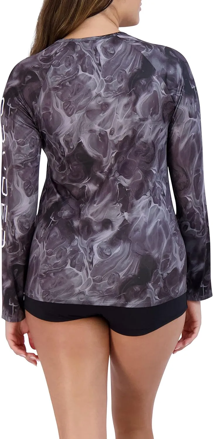 Spyder Women's Long Sleeve Rashguard – Quick-Dry, UPF , Swim Shirt, Beach, Surfing, Hiking, Gym, Yoga