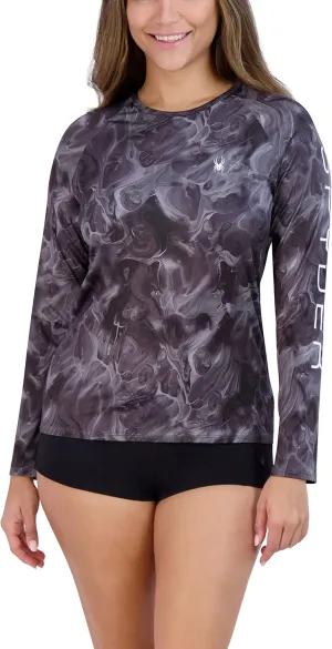 Spyder Women's Long Sleeve Rashguard – Quick-Dry, UPF , Swim Shirt, Beach, Surfing, Hiking, Gym, Yoga