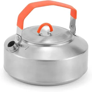 Stainless Steel Kettle Scalding SilicaGel Handle Camping Coffee Kettle Portable Coffee Pot Picnic Cooker 1L Teapot Cooking Accessory