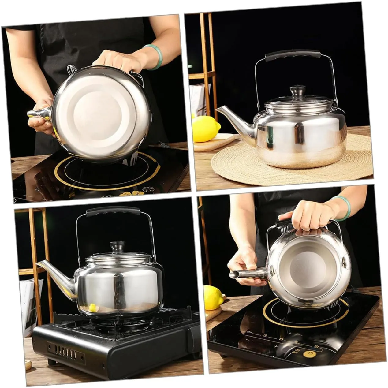 Stainless Steel Whistling Kettle Portable Water Pot for Outdoor Adventures Kitchen Gadget for Boiling Water for Camping Hiking and Cooking Meals