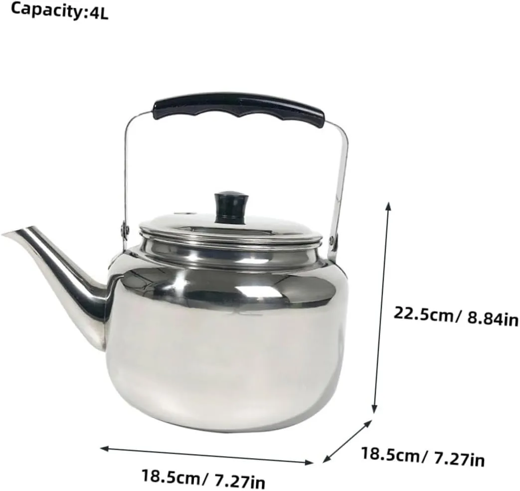 Stainless Steel Whistling Kettle Portable Water Pot for Outdoor Adventures Kitchen Gadget for Boiling Water for Camping Hiking and Cooking Meals