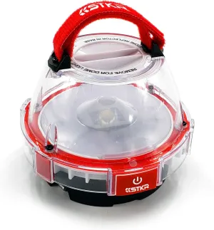 STKR Concepts ILLUMiDOME Mini Waterproof Lantern, Red/ Black