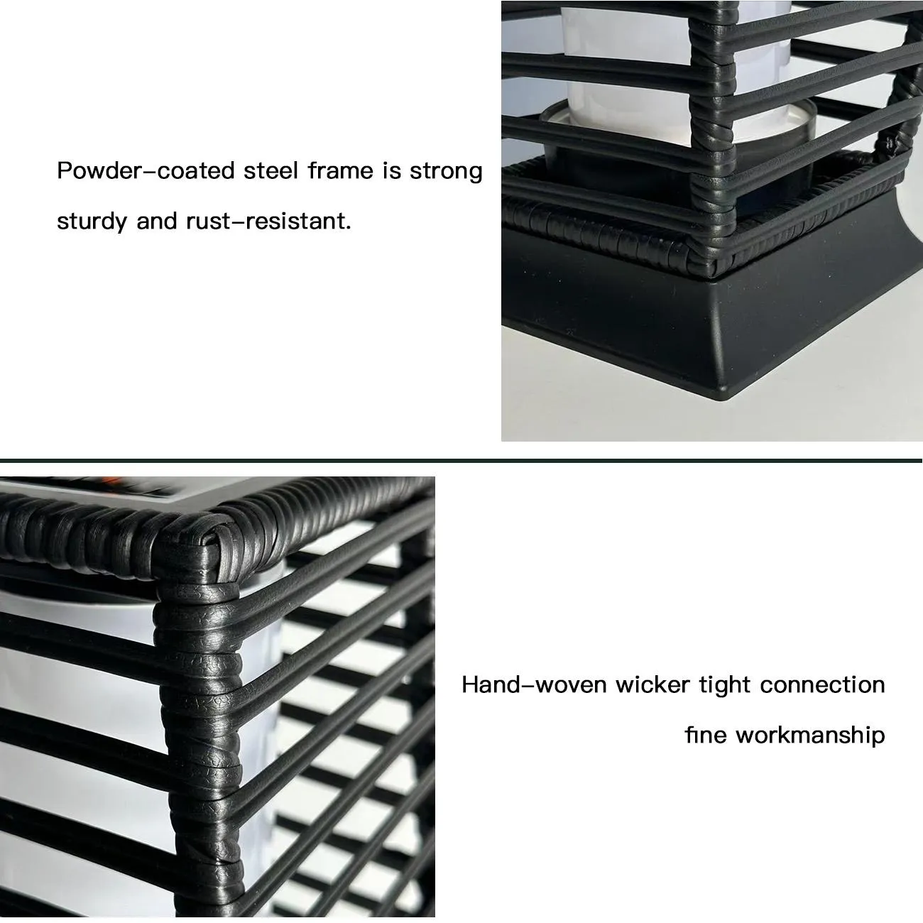 STRICKLAND HOME 31" Solar Powered Wicker Floor Lamp, Solar Lantern, Outdoor Floor Lamp