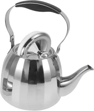 Stylish Stainless Steel Teapot Compact Design for Boiling Water for Camping Kitchen and Office