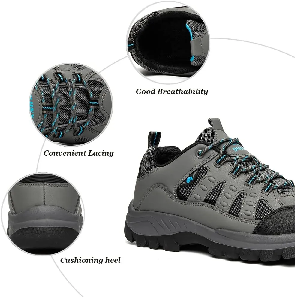 Succttssful Mens Hiking Shoes Waterproof Lightweight Outdoor Low-Top Climbing Shoes for Trekking Training Mountaineer Camping Trail