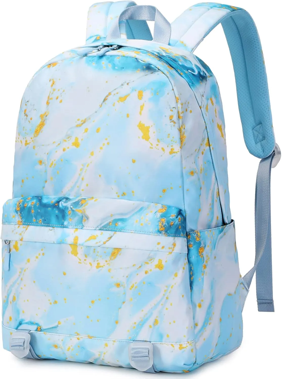 Sugaroom School Backpack for Girls Backpack with Lunch Box Lightweight Water Resistant Marble Kids Backpack Bookbags Set