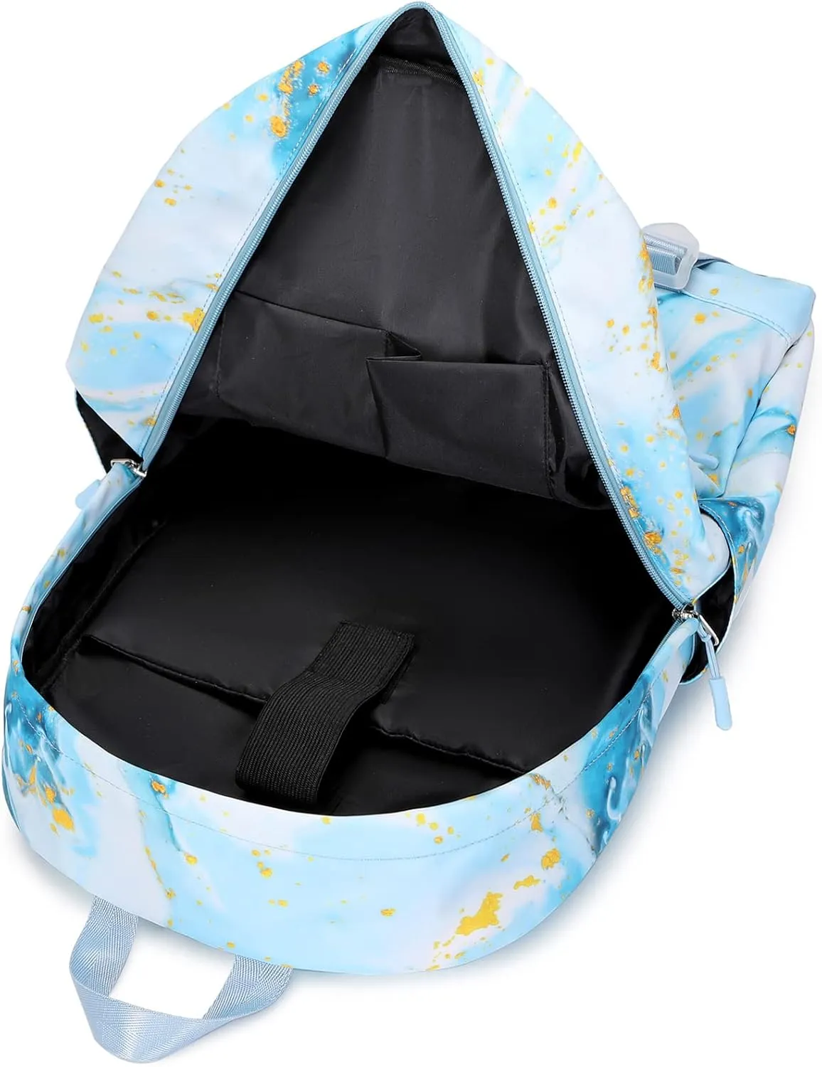 Sugaroom School Backpack for Girls Backpack with Lunch Box Lightweight Water Resistant Marble Kids Backpack Bookbags Set