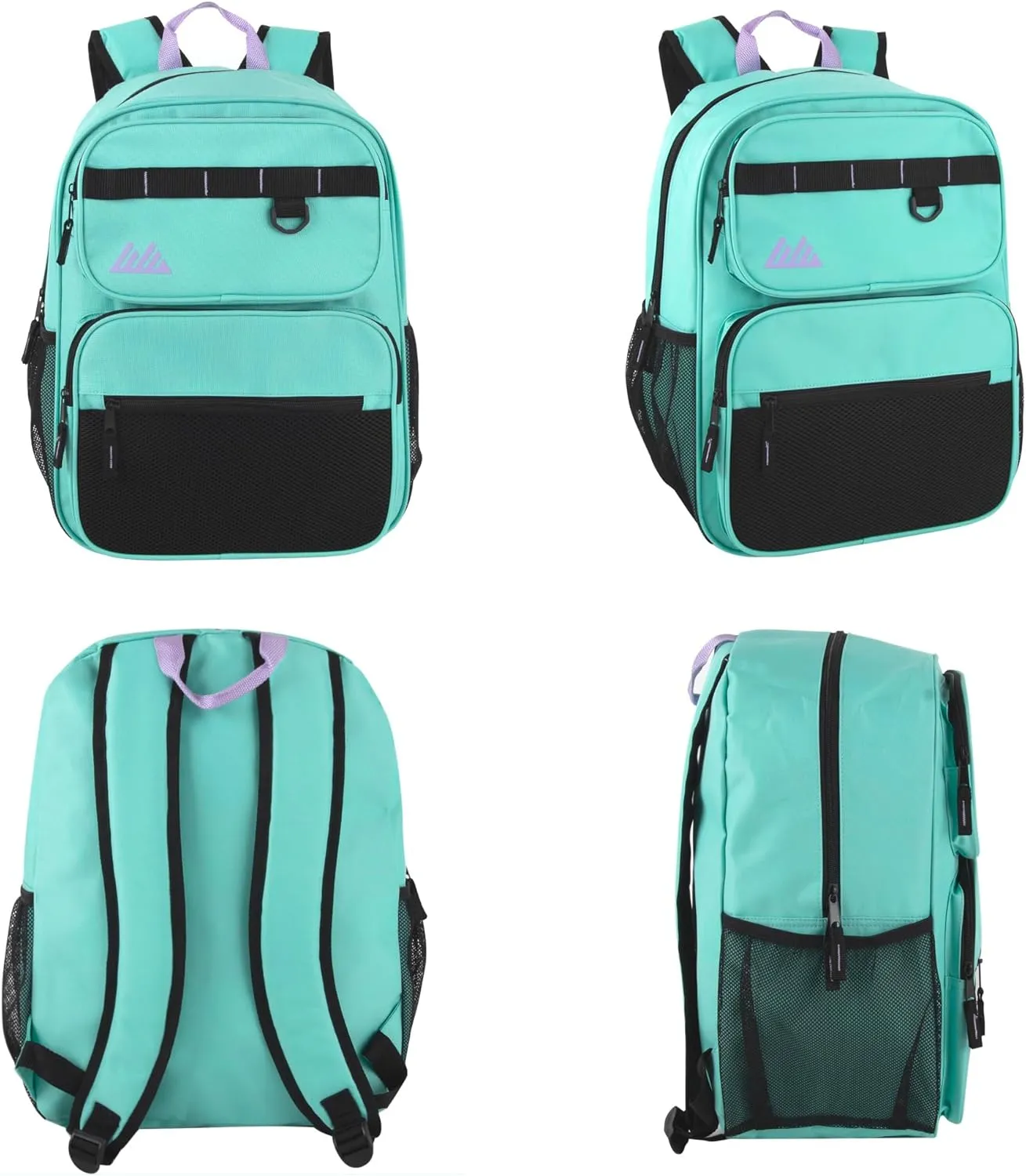 Summit Ridge Travel Backpack for Men and Women, Spacious Work Daypack with Water Bottle Pockets (Mint Green)