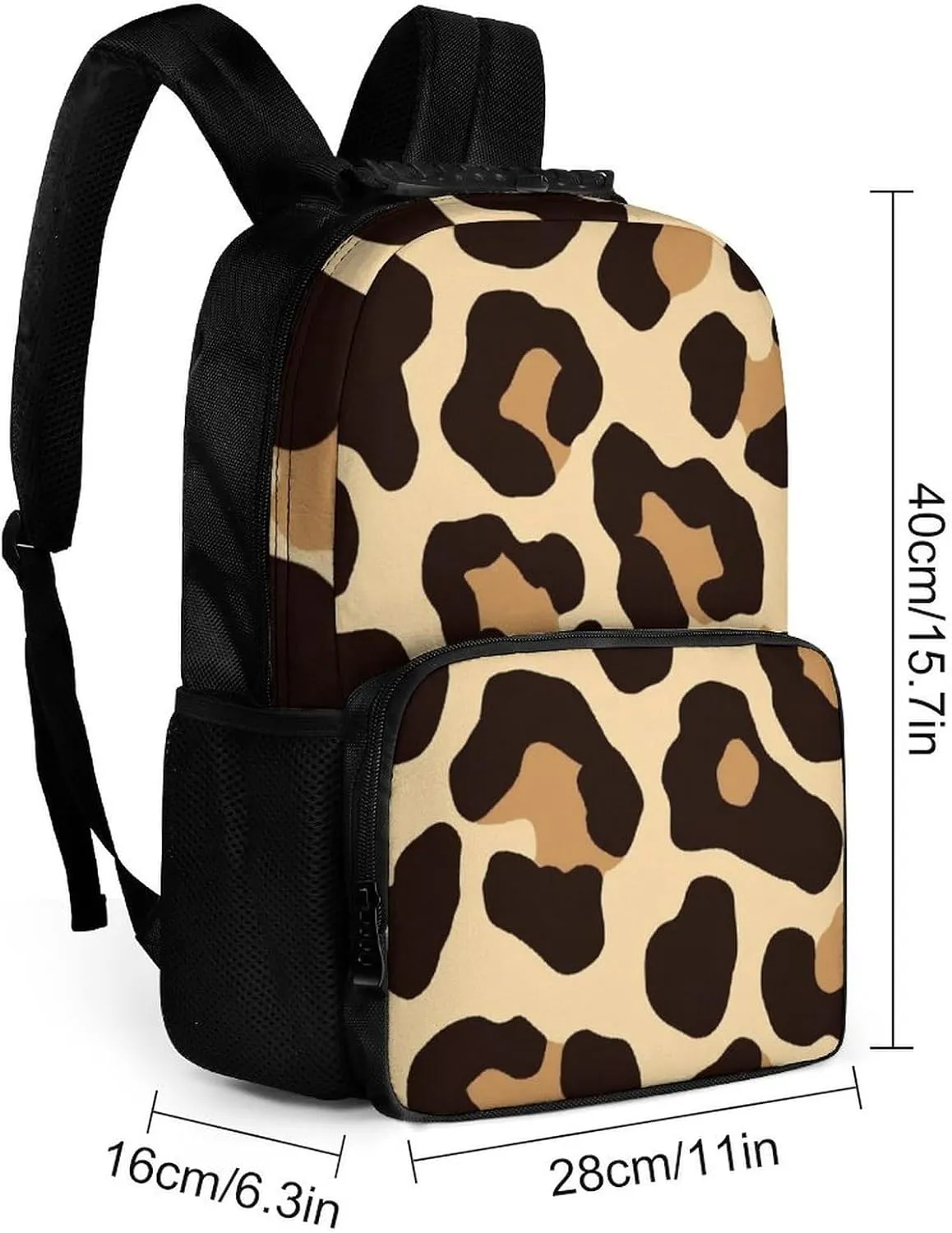 Supdreamc Lightweight Backpack for Gym Travel Bicycle - Big Capacity Multipurpose Anti-Theft Carry On Bag, Cool Cheetah Leopard Print Travel Hiking Bag & Day Pack