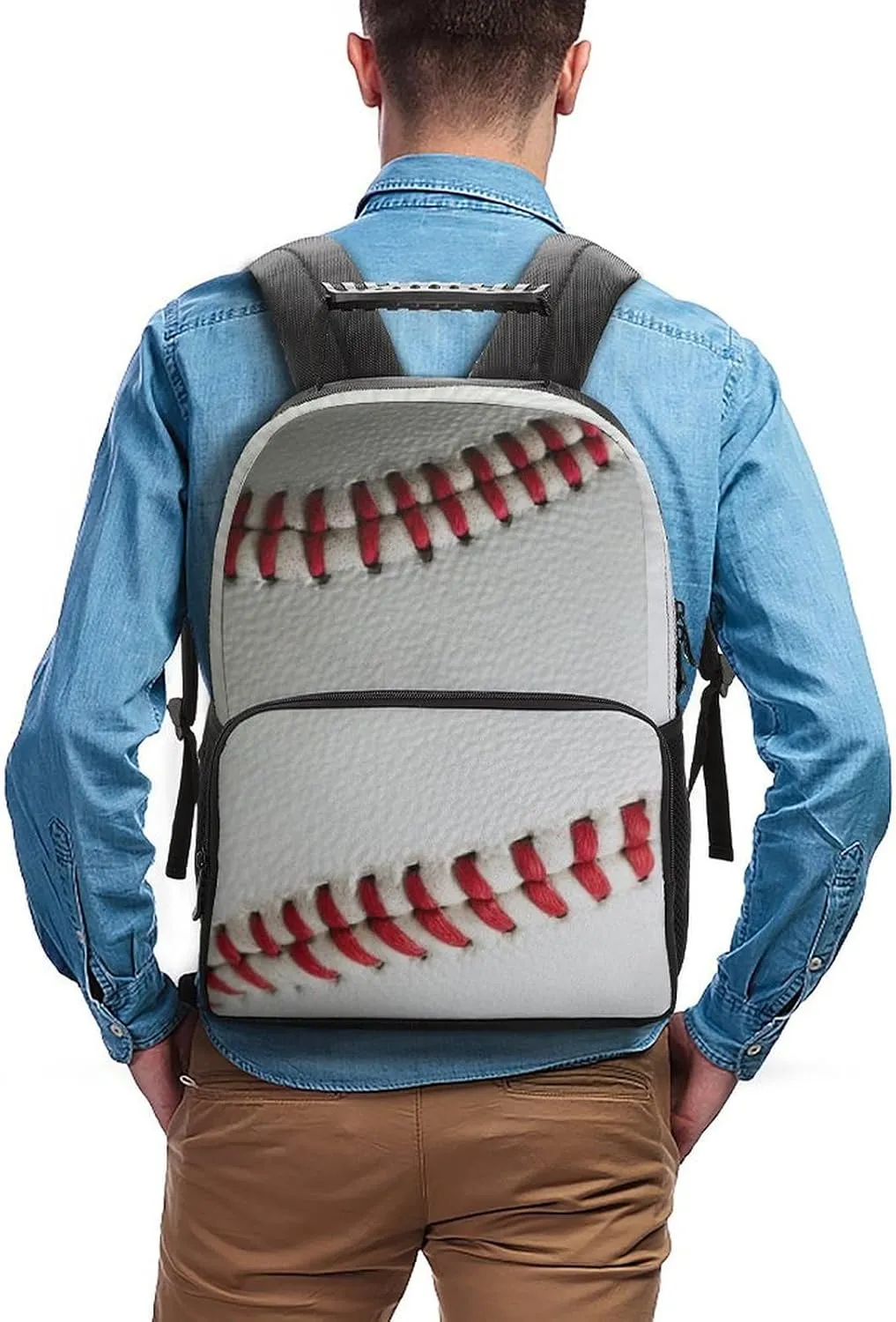 Supdreamc Polyester Daypack Backpack for Climbing Outdoors Running - Big Capacity Multipurpose Anti-Theft Bookbag, Baseball Travel Hiking & Camping Rucksack