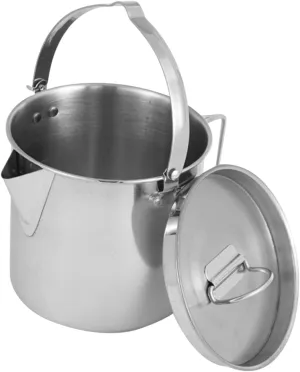 SUPVOX Stainless Steel Hiking Kettle Portable Boiling Water Pot for Camping Durable Corrosion Design Non Slip Handle for Outdoor Activities and Tea Brewing