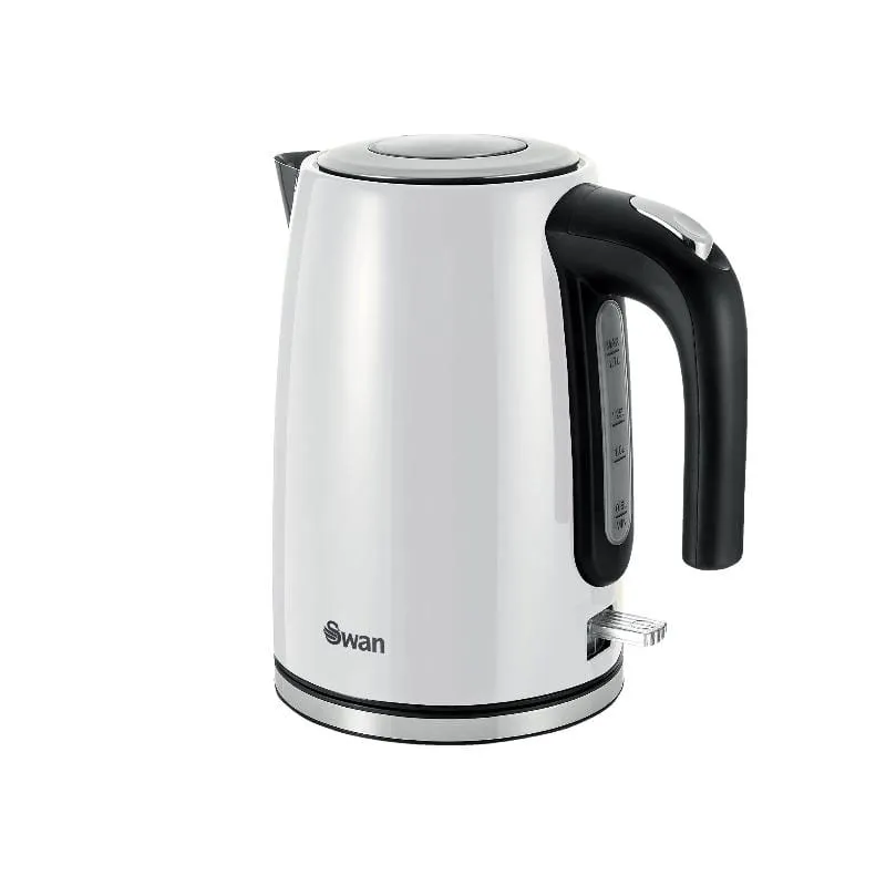 Swan Townhouse Stainless Steel Pearl White 1,7 Litre Jug Kettle STH17W
