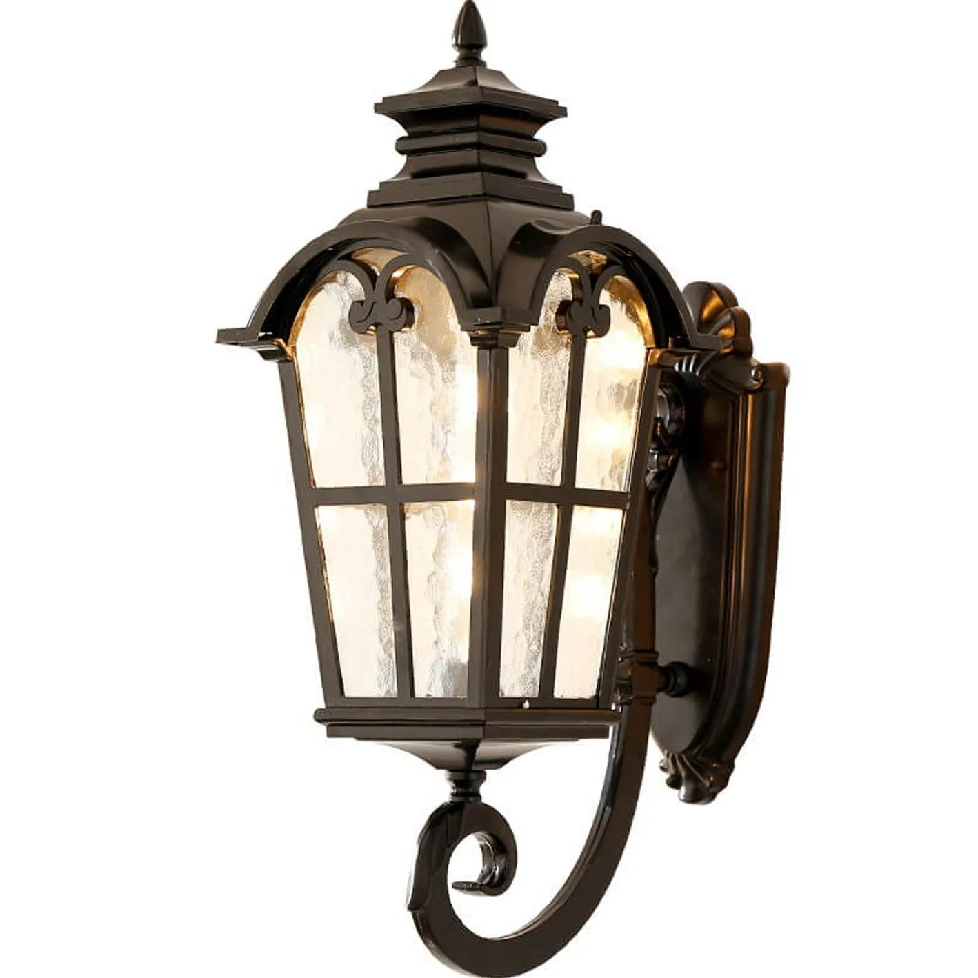 Taavita Retro Glass Aluminum Outdoor Lantern Waterproof 1-Light Wall Sconce