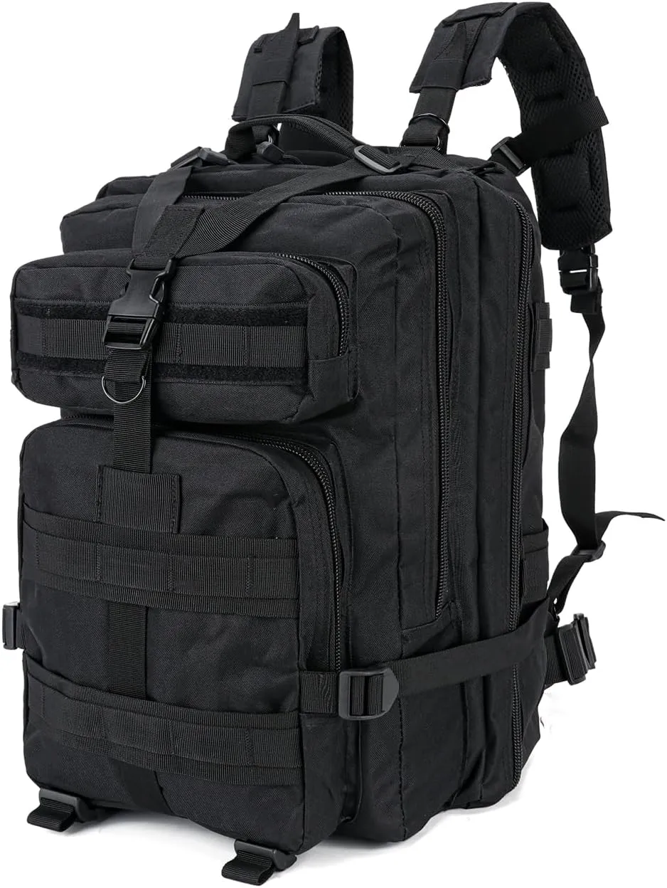 Tactical Backpack for Men 40L Military Molle Backpack Large 3 Day Assault Pack Rucking Backpack for for Hiking Camping Travel Fishing Outdoors (Black)