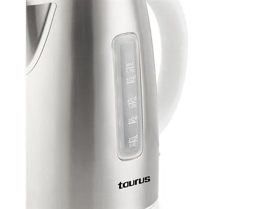 Taurus Kettle 360 Degree Cordless Stainless Steel With White Trim 1.7L 2200W Arctic 958513