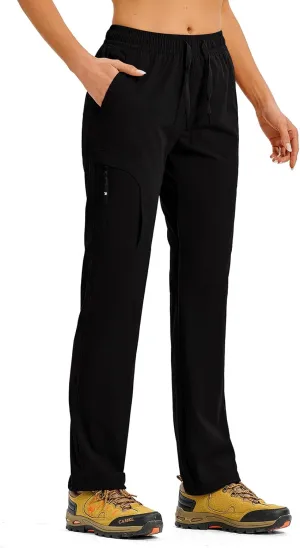 TBMPOY Women's Hiking Pants Water Resistant Lightweight Quick Dry Cargo Travel Fishing Work Camping Pant with 4 Pockets