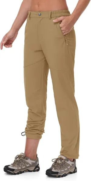 TBMPOY Women's Lightweight Hiking Pants Water Resistant Quick Dry Travel Work Outdoor Fishing Pants Zipper Pockets