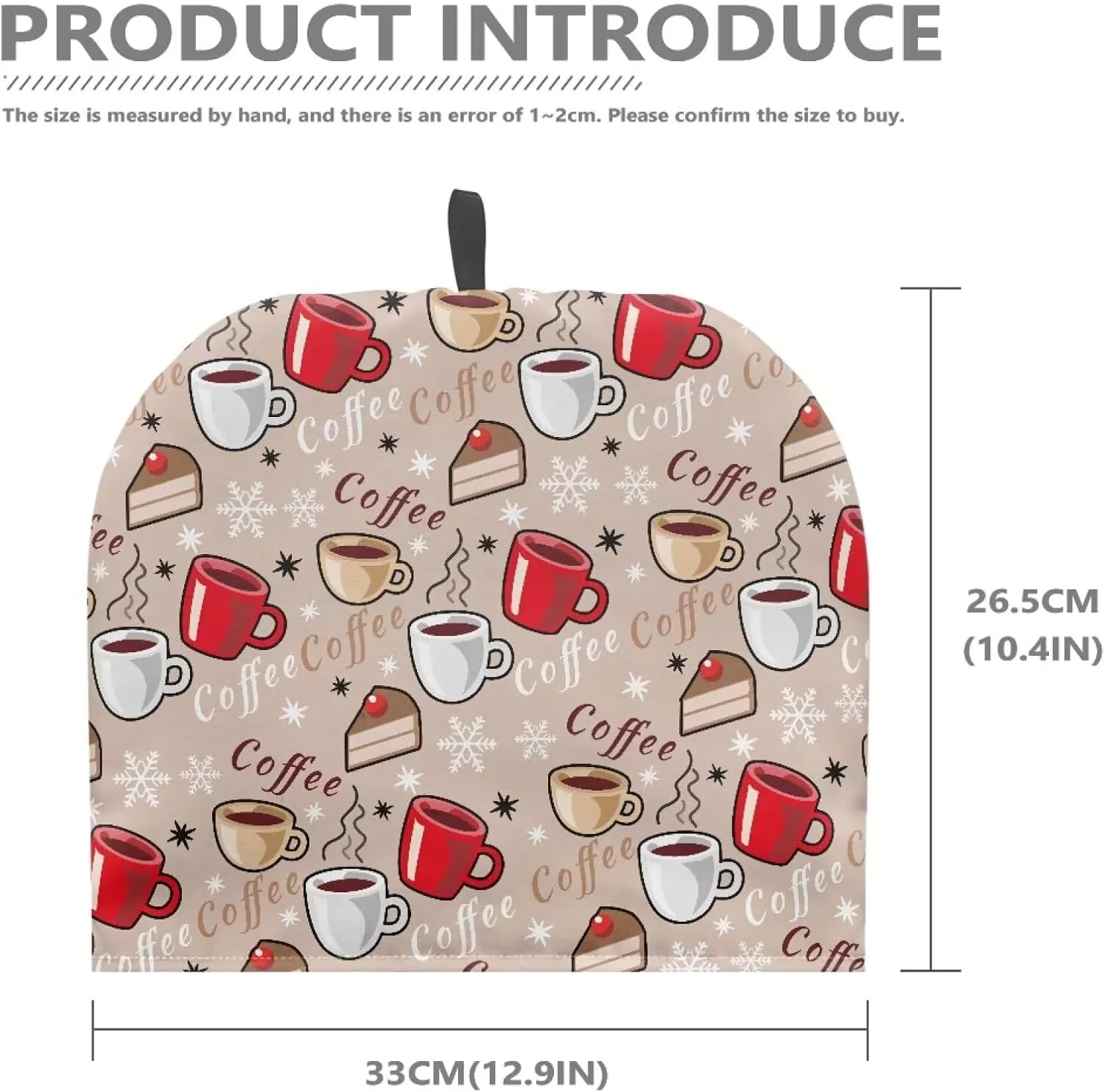 Tea Cozy for Teapot Anti Scald Teapot Covers, Breakfast Warmer Keep Warm, Heat Resistant Kettle Cover Home Kitchen Decor, Coffee Pattern