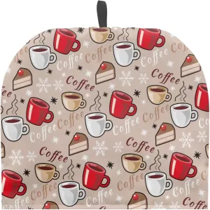 Tea Cozy for Teapot Anti Scald Teapot Covers, Breakfast Warmer Keep Warm, Heat Resistant Kettle Cover Home Kitchen Decor, Coffee Pattern