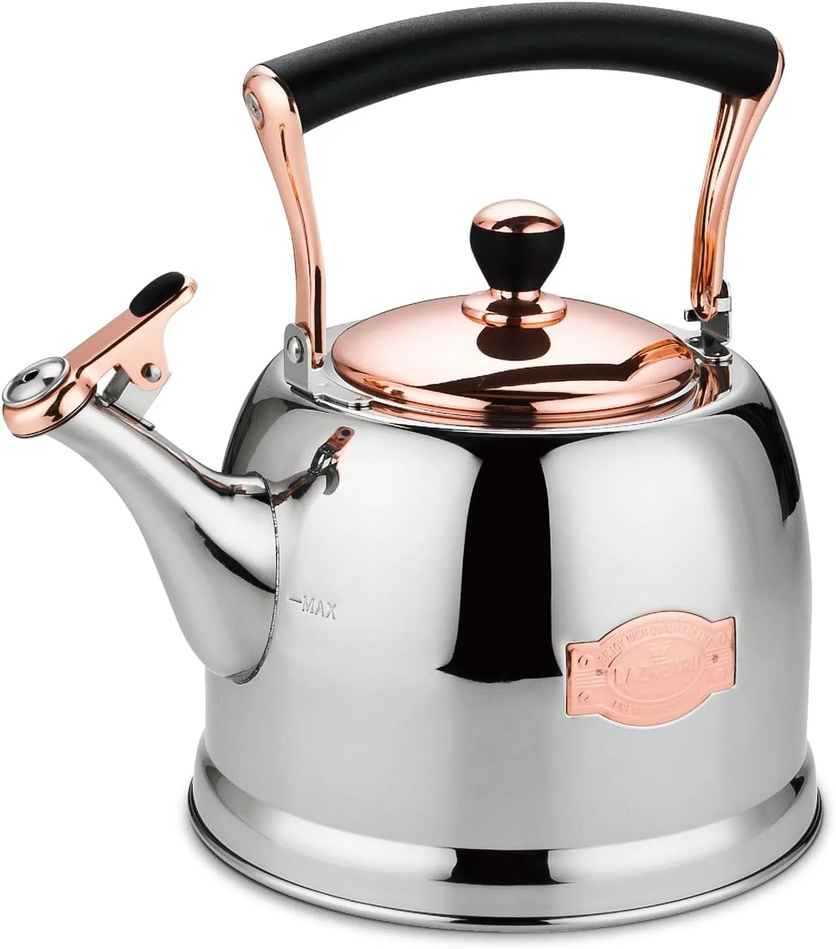 Tea Kettle Stainless Steel Teapot, Stainless Steel Teakettle for Stove Top with Heat Proof Ergonomic Handle 3.0 Quart