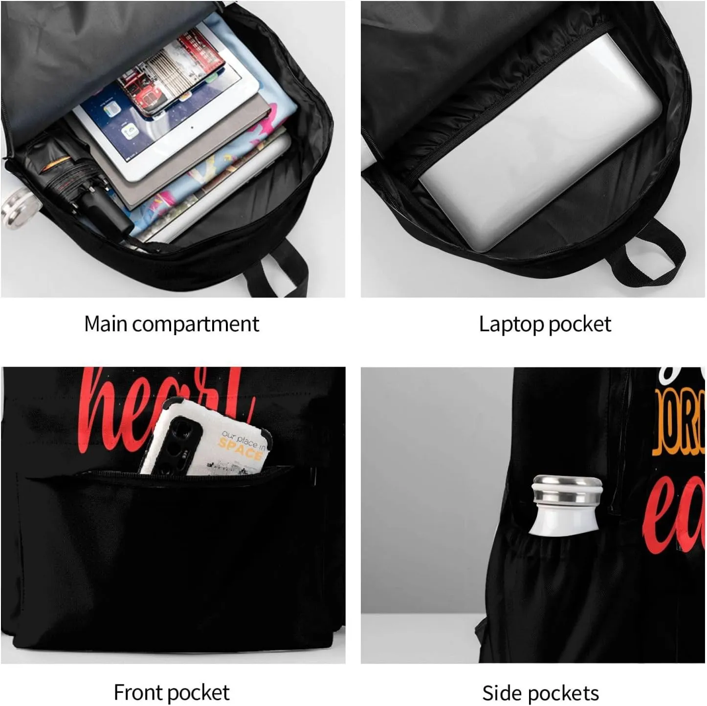 Teacher Is A Work Of Heart Backpack Casual Laptop Backpack Large Capacity Double Shoulder Bag Travel Daypack For Women Men