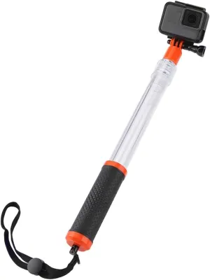 TELESIN° Floating Extendable Selfie Stick Waterproof Transparent Floating Monopod - Extendable Selfie Stick for GoPro Hero 13 Black Hero 12/1110/9/8/7/6/5/ Osmo Action / Insta360