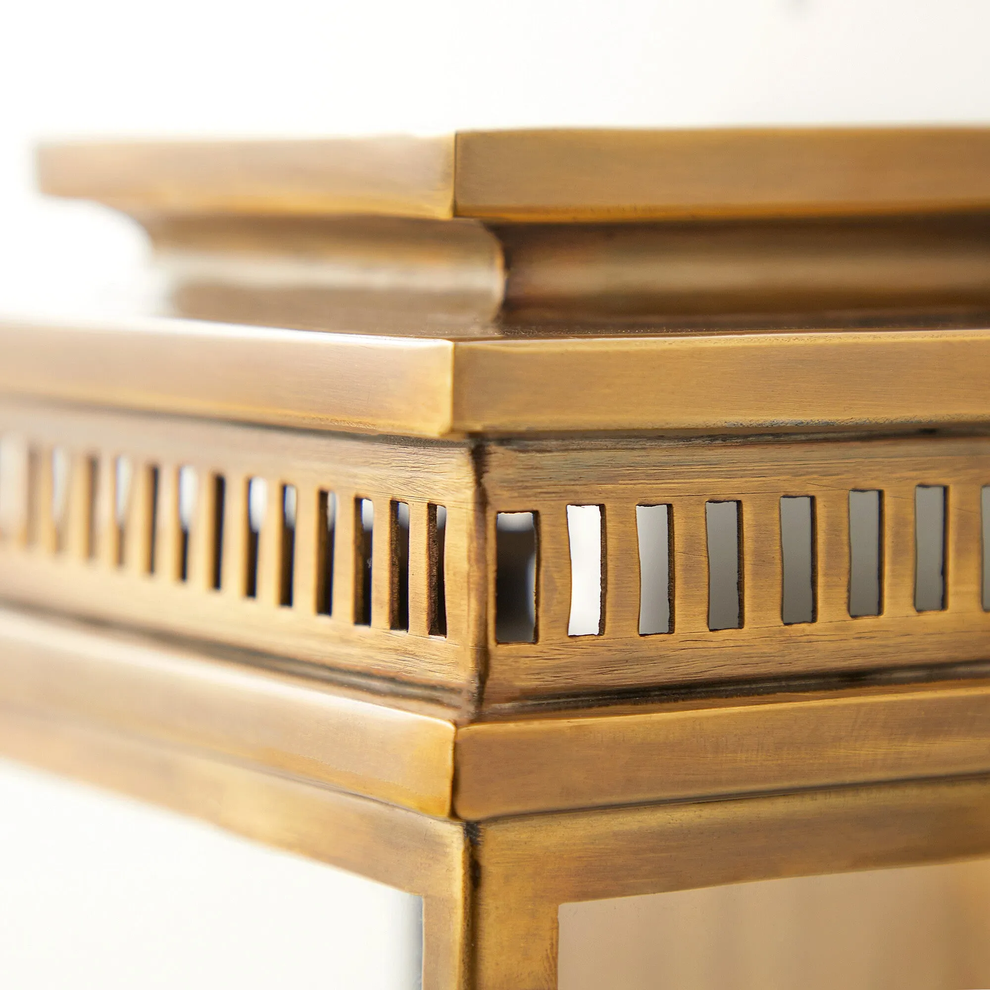 Tenby exterior IP44 wall light in antiqued brass