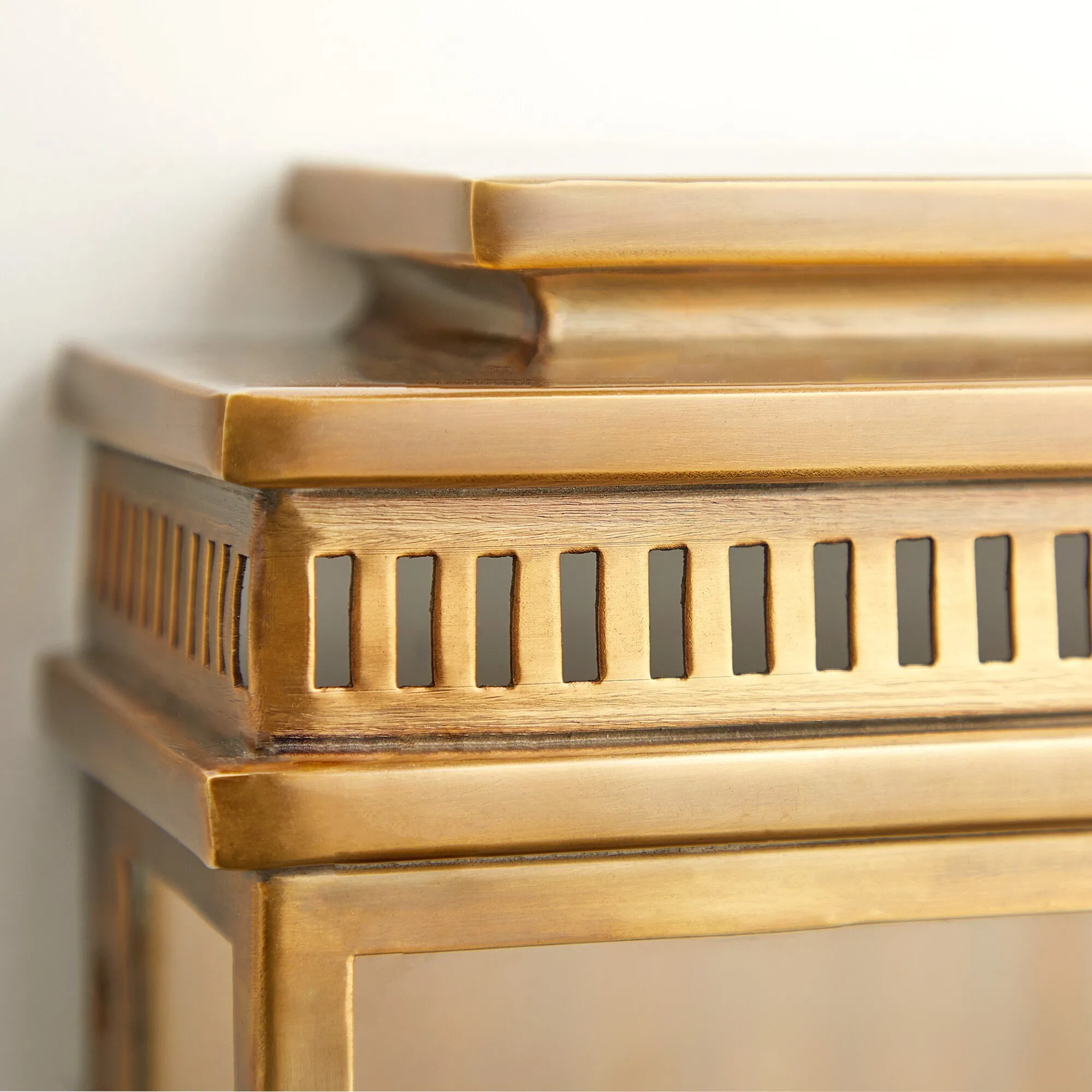 Tenby exterior IP44 wall light in antiqued brass
