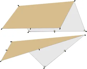 Tent Tarpaulin Awning Waterproof Tarpaulin Tent Shade Ultralight Garden Canopy Shade Outdoor Camping Hammock Travel Beach Awning (4 3x3m)